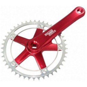 Шатун Sturmey Archer FCT68 48T, для фіксера  під квадрат, 170mm, 1/2"*1/8" червоний Фото №1